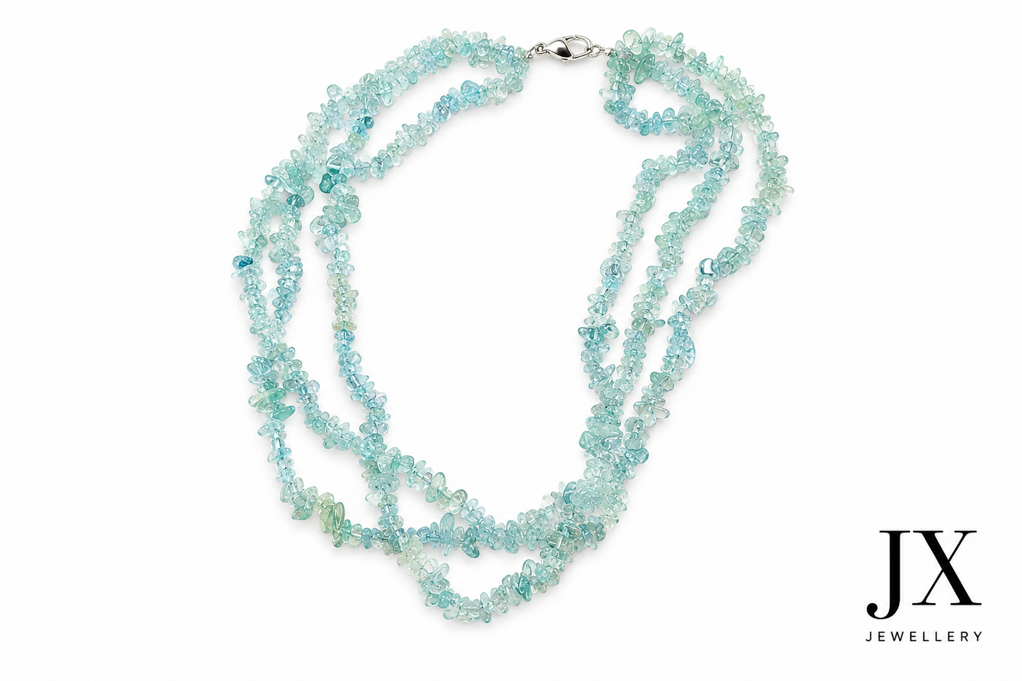 Ladies Sterling Silver and Blue Agate Necklace.