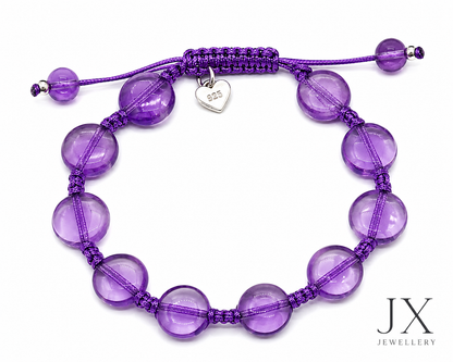 Ladies 50 cts Amethyst Sterling Silver Bracelet.