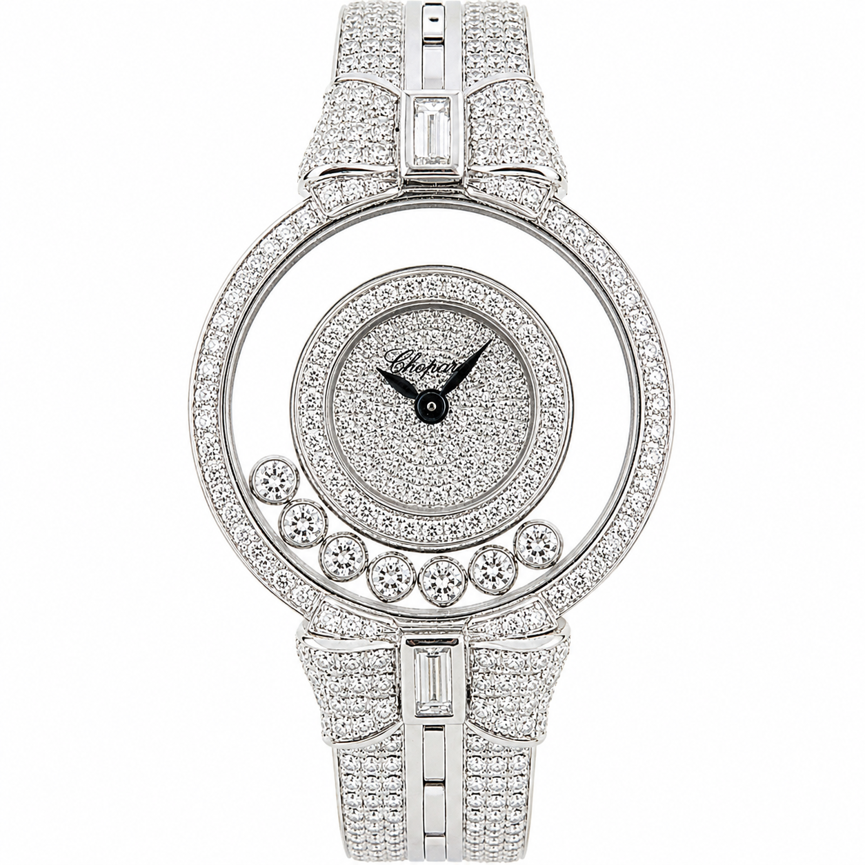PRELOVED Chopard Ladies happy diamonds white gold watch