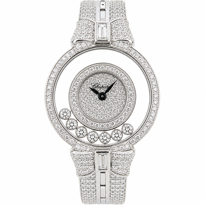PRELOVED Chopard Ladies happy diamonds white gold watch