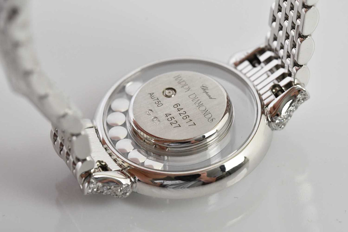 PRELOVED Chopard Ladies happy diamonds white gold watch