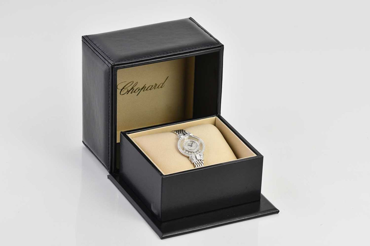 PRELOVED Chopard Ladies happy diamonds white gold watch