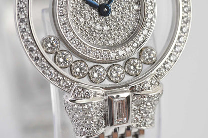 PRELOVED Chopard Ladies happy diamonds white gold watch