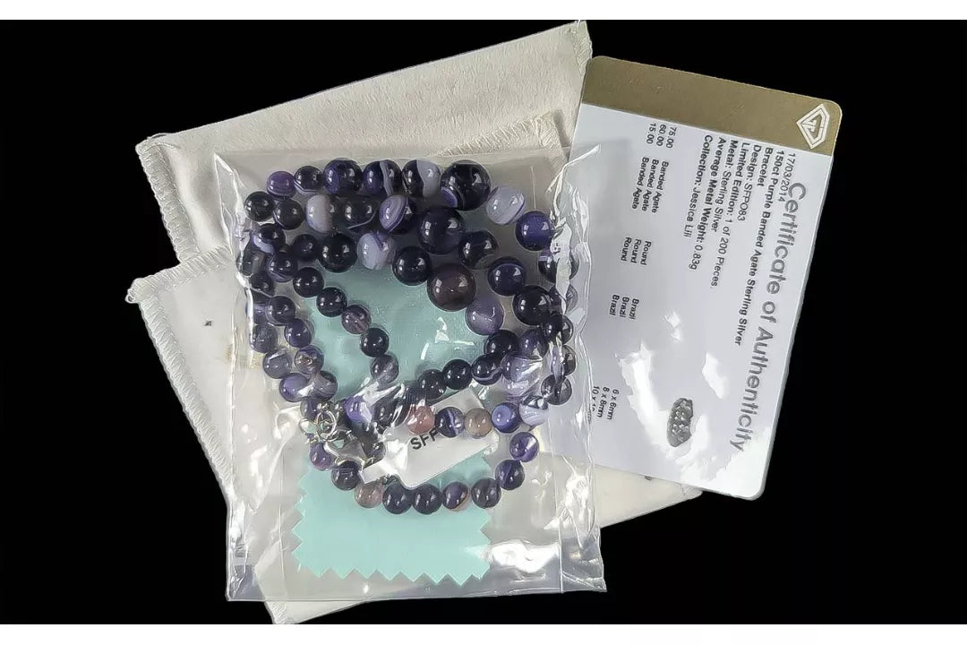 NEW Purple agate bracelet limited edition
