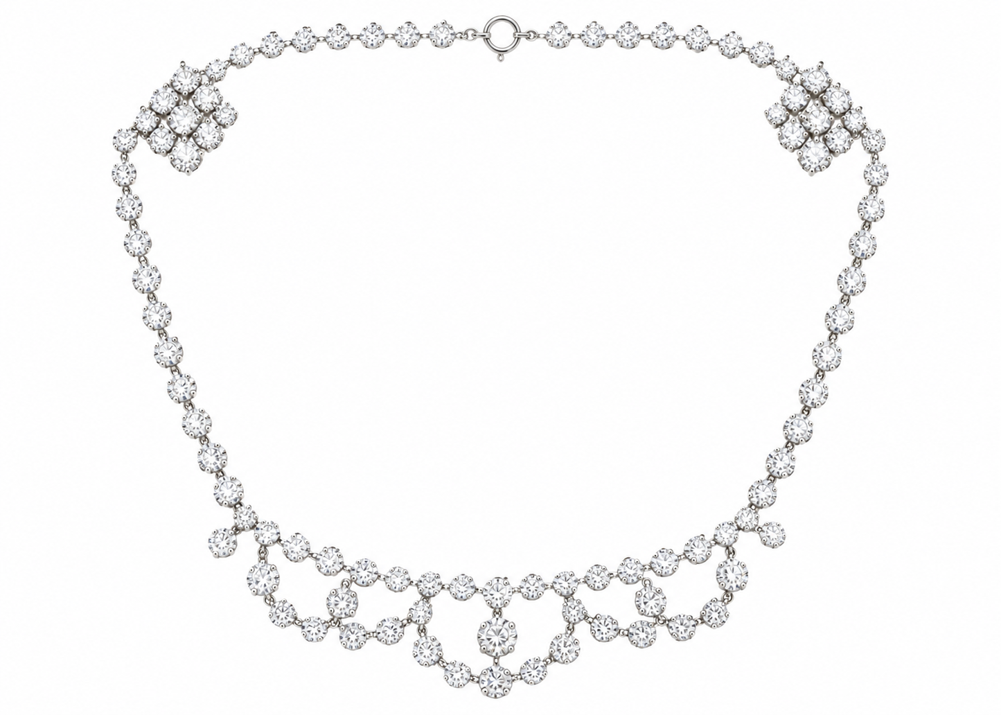 ANTIQUE Vintage Crystal Necklace & Earrings Set in Presentation Box