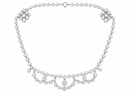 ANTIQUE Vintage Crystal Necklace & Earrings Set in Presentation Box