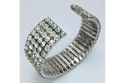 PRELOVED Diamanté Multi-Row Statement Cuff Bangle